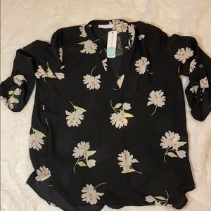 NWT Lush Warren Split Neck Top